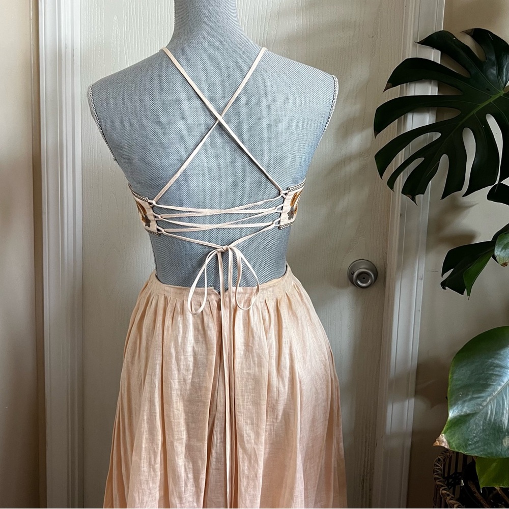 NWT Zimmermann Devi Embroidered Linen Midi Dress - Picture 13 of 16